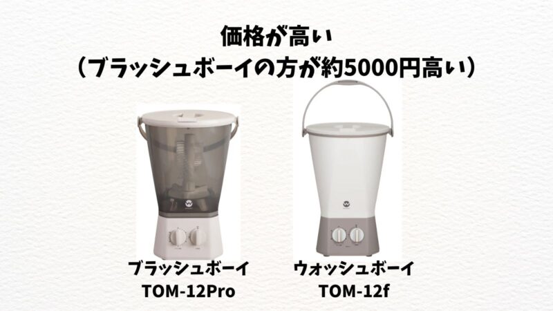 ブラッシュボーイTOM-12ProとウォッシュボーイTOM-12f違い